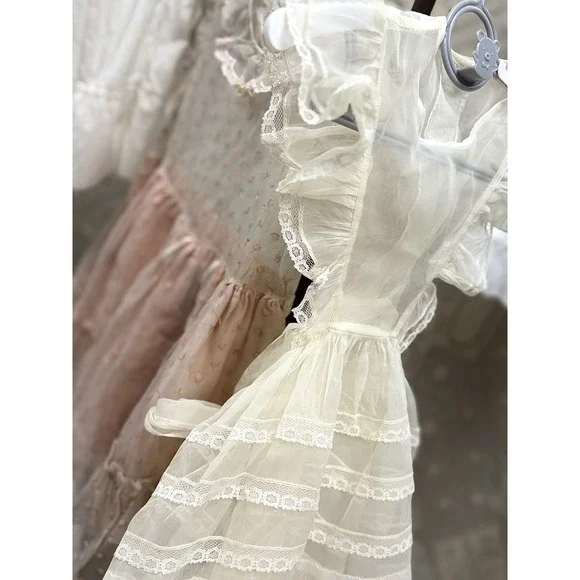 Vintage Lot 16 Baby Child or Large Doll Clothing Dress Gowns Embroidery Tatting - Picture 15 of 16